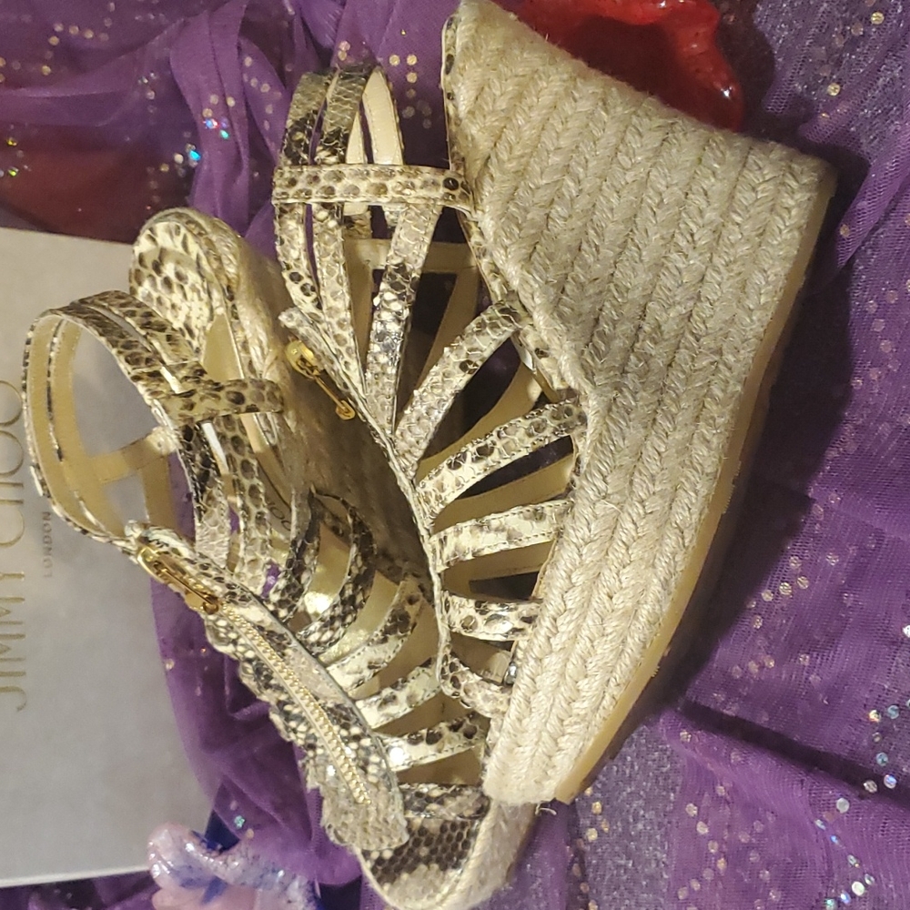 Jimmy Choo Wedge Shoes Python Print - Picture 8 of 15
